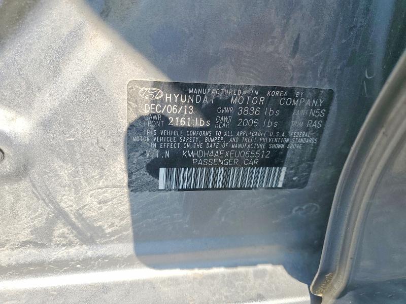 Продаж на аукціоні авто 2014 Hyundai Elantra, vin: KMHDH4AEXEU065512, номер лоту: 63163496