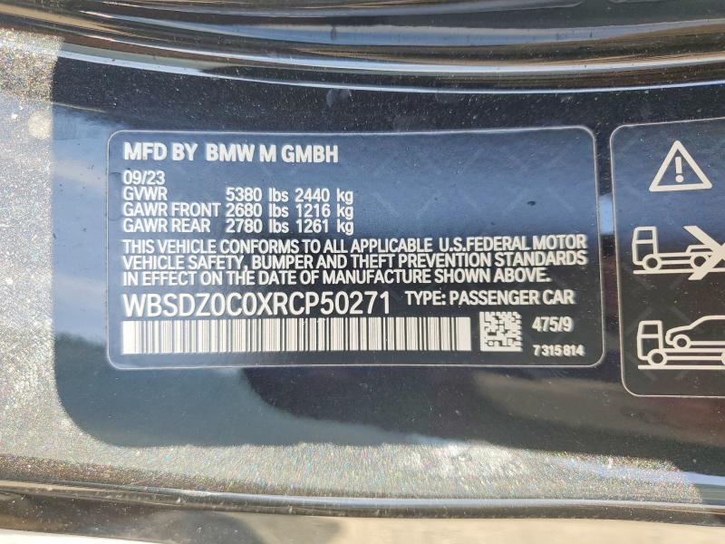63872786 :رقم المزاد ، WBSDZ0C0XRCP50271 vin ، 2024 Bmw M8 مزاد بيع