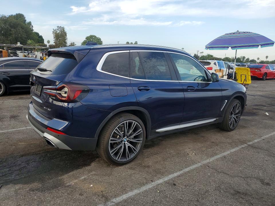 2022 Bmw X3 მანქანა იყიდება აუქციონზე, vin: 5UX43DP03N9K62716, აუქციონის ნომერი: 63650996