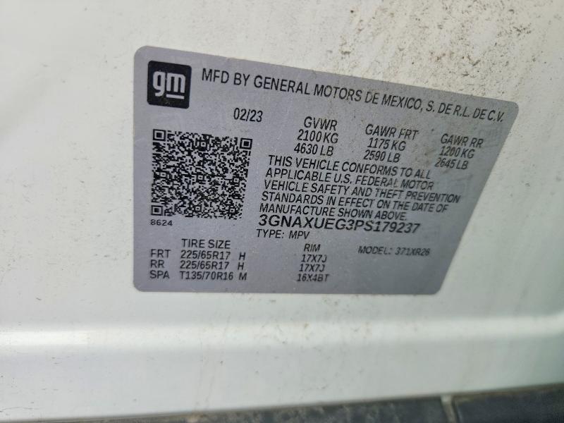 66619726 :رقم المزاد ، 3GNAXUEG3PS179237 vin ، 2023 Chevrolet Equinox مزاد بيع