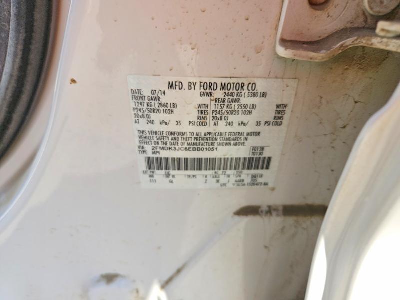 Продаж на аукціоні авто 2014 Ford Edge, vin: 2FMDK3JC6EBB01051, номер лоту: 63839476