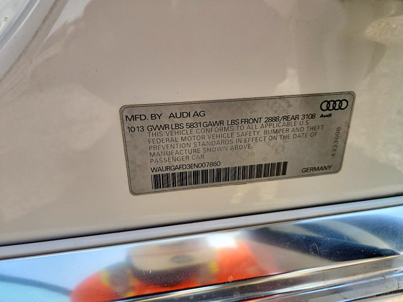 Aukcja sprzedaży 2014 Audi A8, vin: WAURGAFD3EN007860, numer aukcji: 65149976