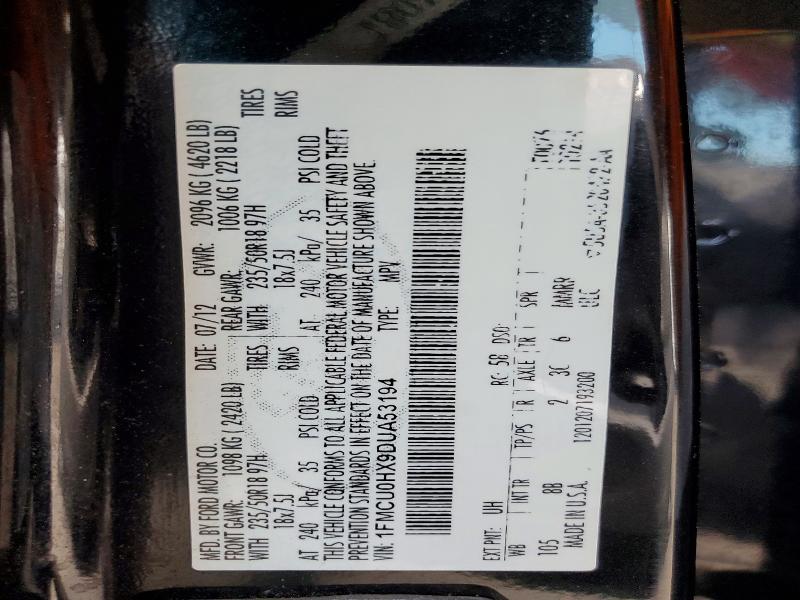 Aukcja sprzedaży 2013 Ford Escape, vin: 1FMCU0HX9DUA53194, numer aukcji: 64473306