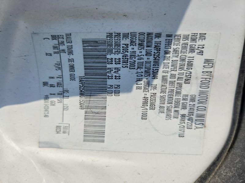 62716016 :رقم المزاد ، 1FAFP52S4WG153049 vin ، 1998 Ford Taurus مزاد بيع