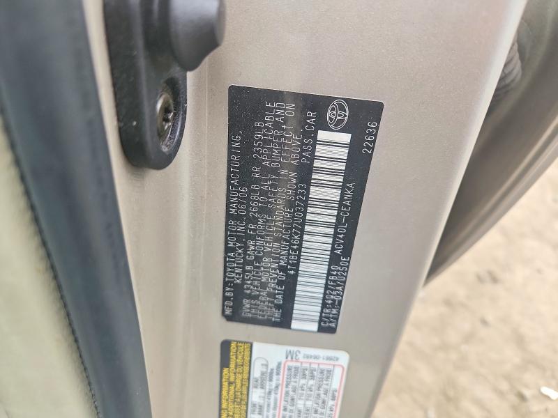 66023816 :رقم المزاد ، 4T1BE46K77U037233 vin ، 2007 Toyota Camry مزاد بيع