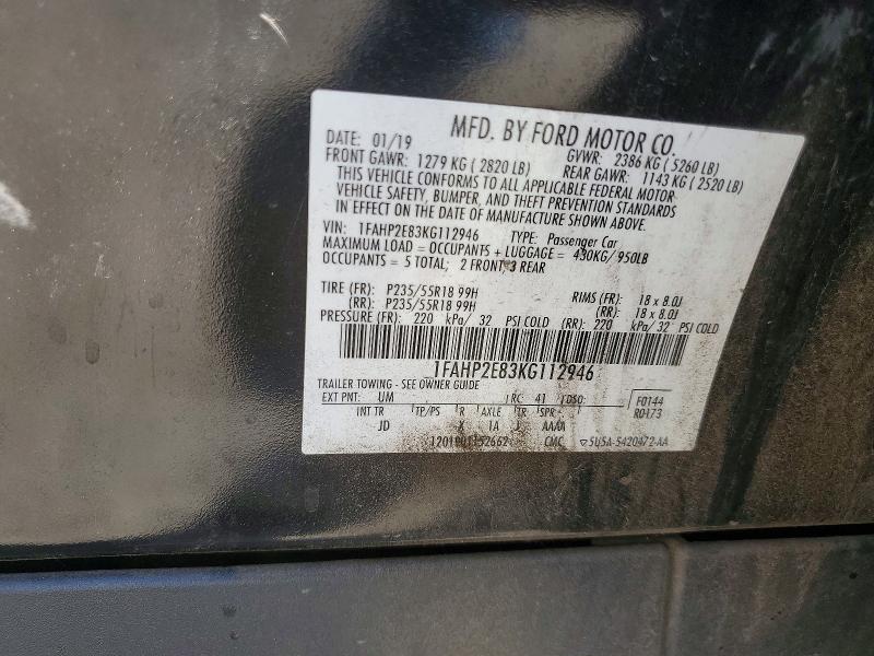 Aukcja sprzedaży 2019 Ford Taurus, vin: 1FAHP2E83KG112946, numer aukcji: 65758746