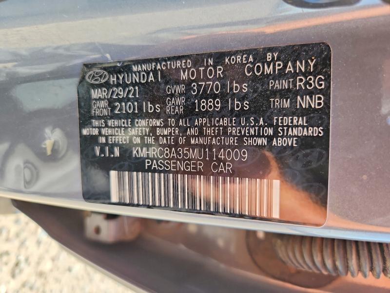 64053656 :رقم المزاد ، KMHRC8A35MU114009 vin ، 2021 Hyundai Venue مزاد بيع