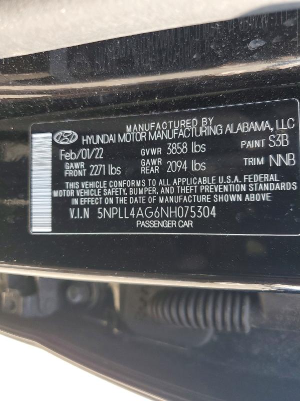 Продаж на аукціоні авто 2022 Hyundai Elantra, vin: 5NPLL4AG6NH075304, номер лоту: 66539126