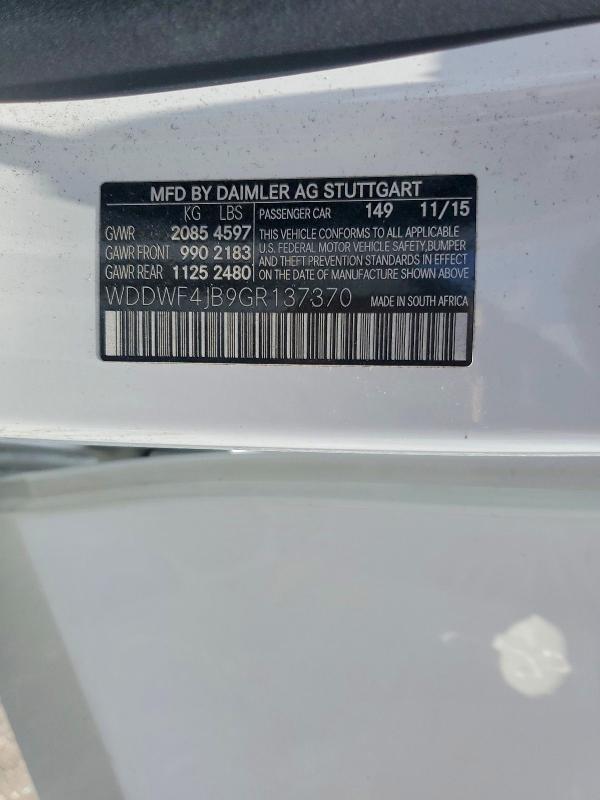 64823856 :رقم المزاد ، WDDWF4JB9GR137370 vin ، 2016 Mercedes-benz C مزاد بيع
