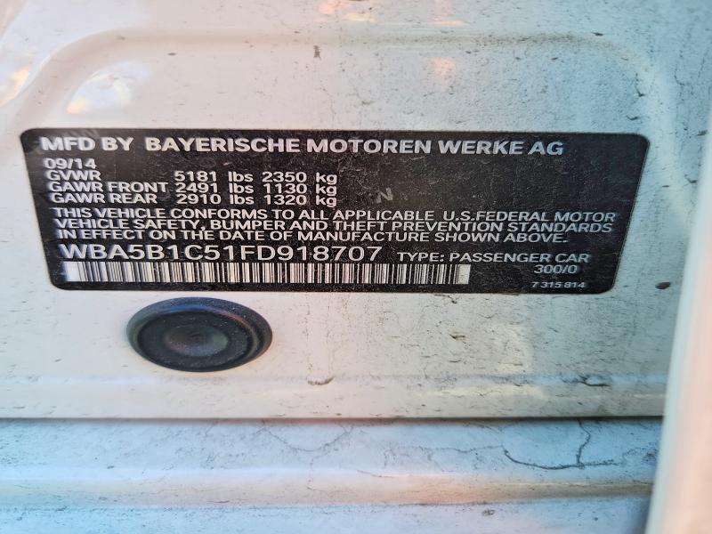 Продажа на аукционе авто 2015 Bmw 535, vin: WBA5B1C51FD918707, номер лота: 65122546