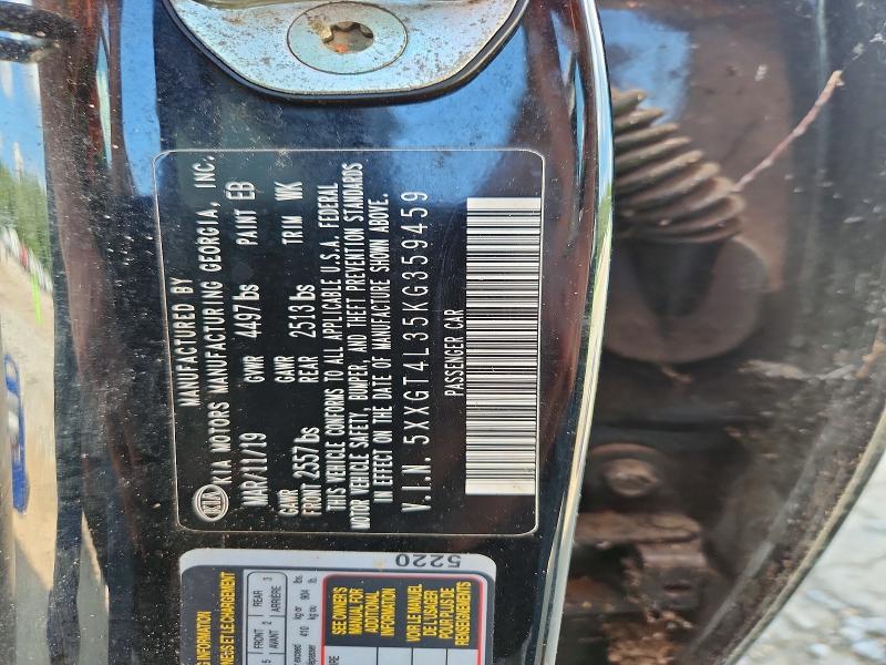63647936 :رقم المزاد ، 5XXGT4L35KG359459 vin ، 2019 Kia Optima مزاد بيع