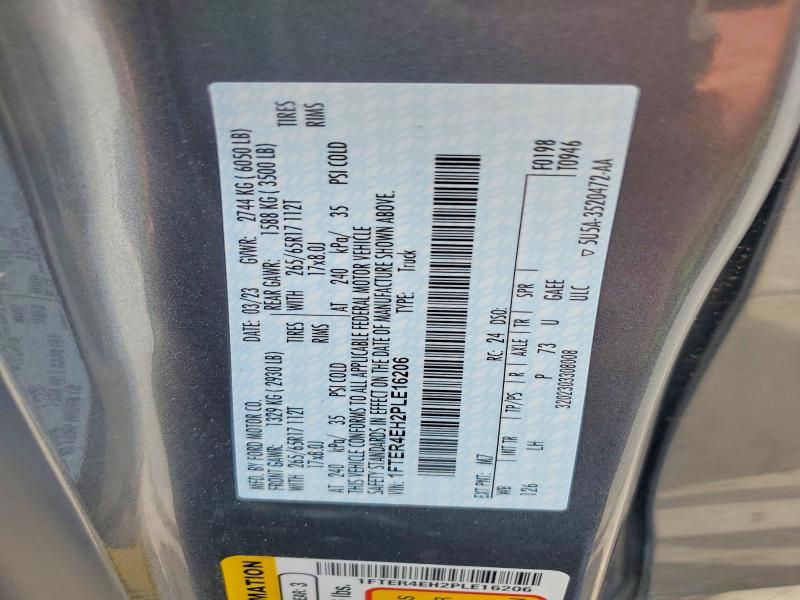 Продаж на аукціоні авто 2023 Ford Ranger, vin: 1FTER4EH2PLE16206, номер лоту: 63927096