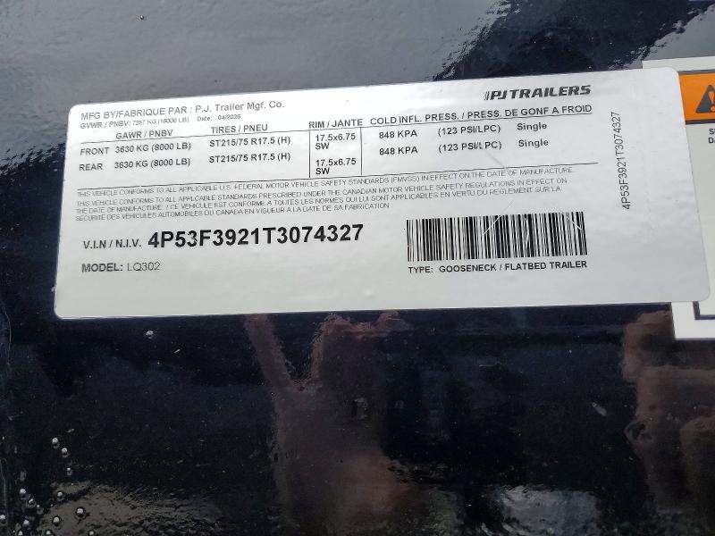Продажа на аукционе авто 2026 Pj Unknown, vin: 4P53F3921T3074327, номер лота: 63389186