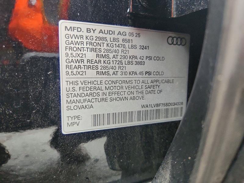 Продажа на аукционе авто 2025 Audi Q7, vin: WA1LVBF75SD034326, номер лота: 63585616