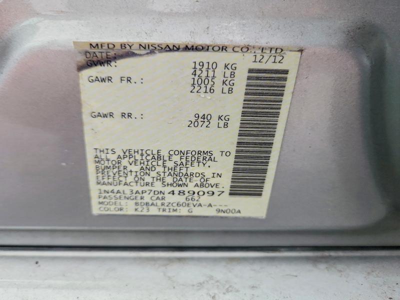 Продаж на аукціоні авто 2013 Nissan Altima, vin: 1N4AL3AP7DN489097, номер лоту: 65395296