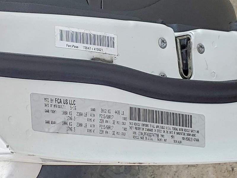 2016 Jeep Patriot მანქანა იყიდება აუქციონზე, vin: 1C4NJPFA3GD747798, აუქციონის ნომერი: 64689286
