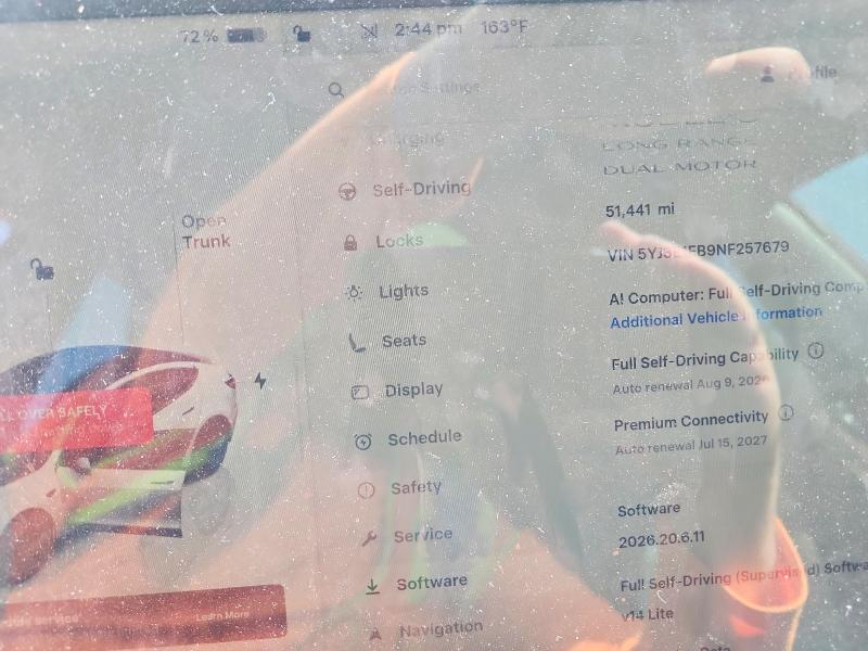 Aukcja sprzedaży 2022 Tesla Model 3, vin: 5YJ3E1EB9NF257679, numer aukcji: 63799566