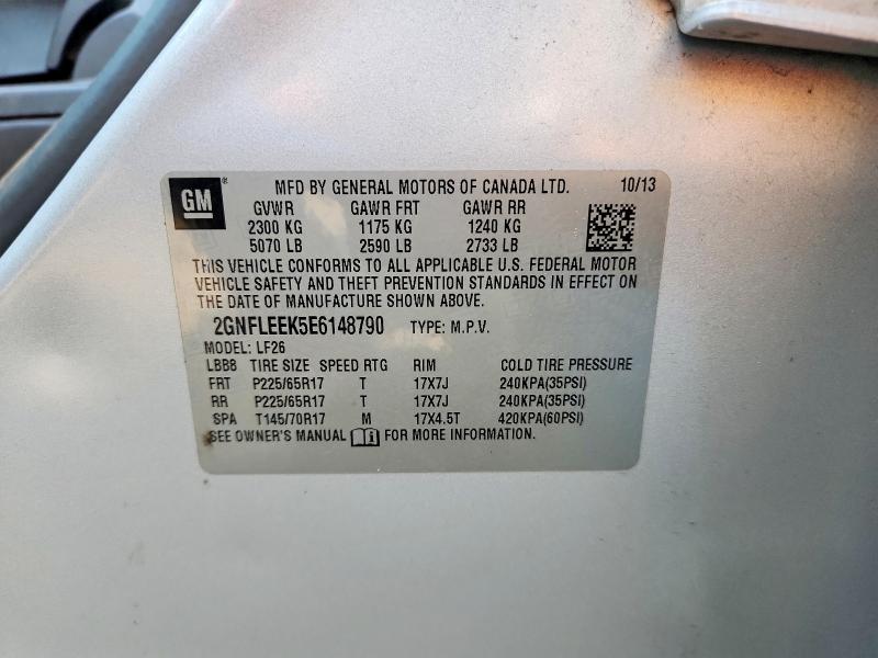 Продажа на аукционе авто 2014 Chevrolet Equinox, vin: 2GNFLEEK5E6148790, номер лота: 65005456