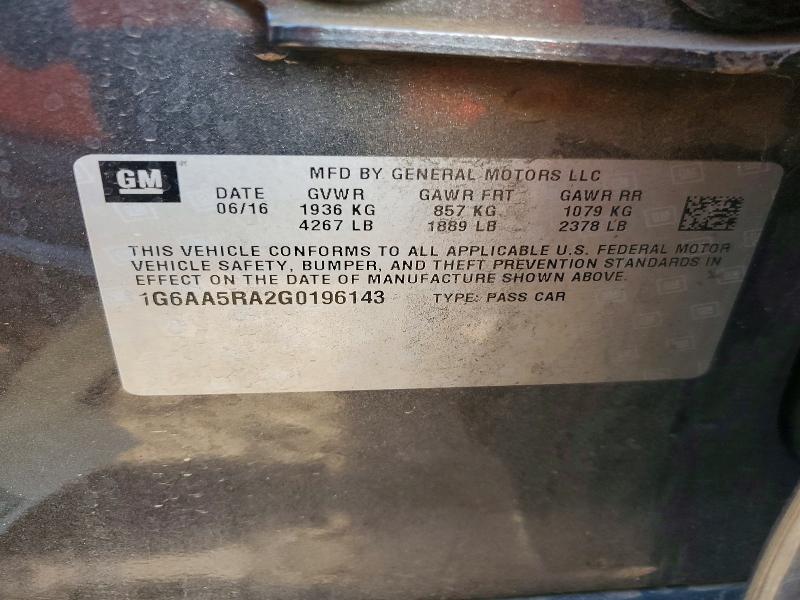 Продажа на аукционе авто 2016 Cadillac Ats, vin: 1G6AA5RA2G0196143, номер лота: 66387196