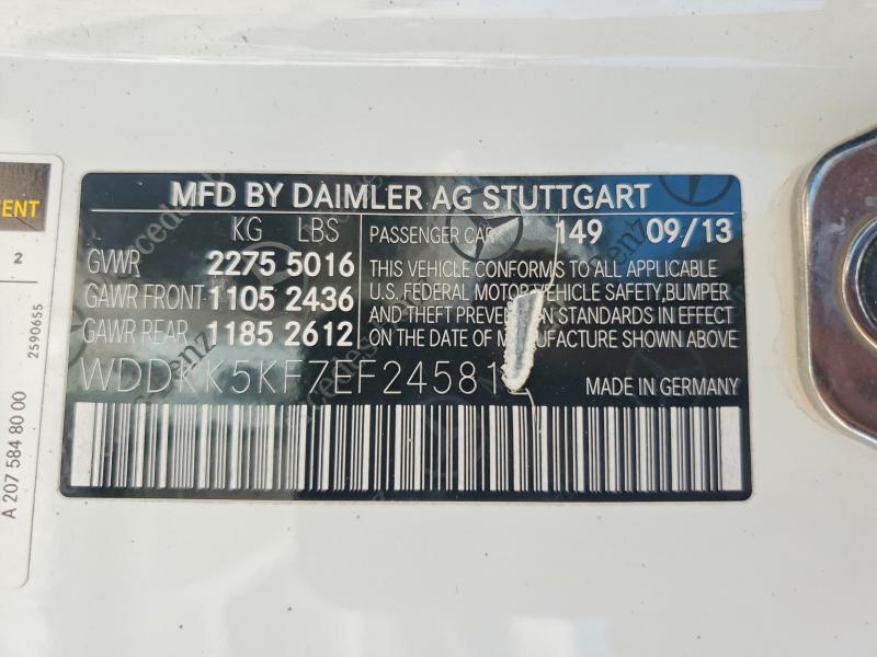 Aukcja sprzedaży 2014 Mercedes-benz E, vin: WDDKK5KF7EF245812, numer aukcji: 66252816