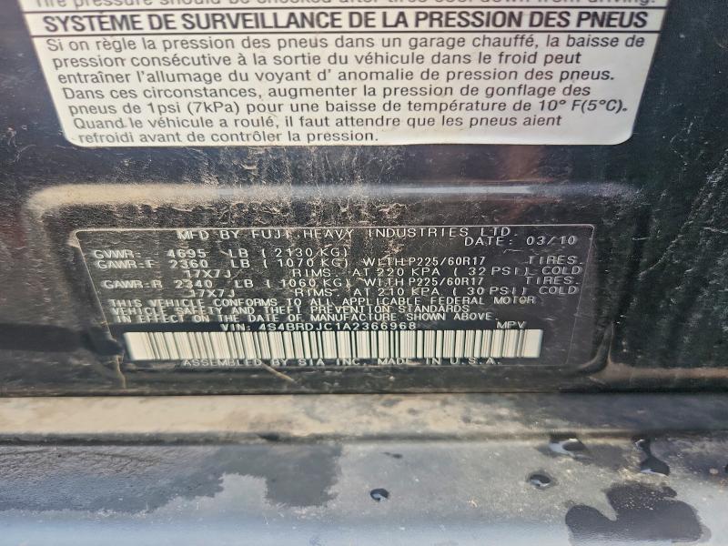 Aukcja sprzedaży 2010 Subaru Outback, vin: 4S4BRDJC1A2366968, numer aukcji: 64351116