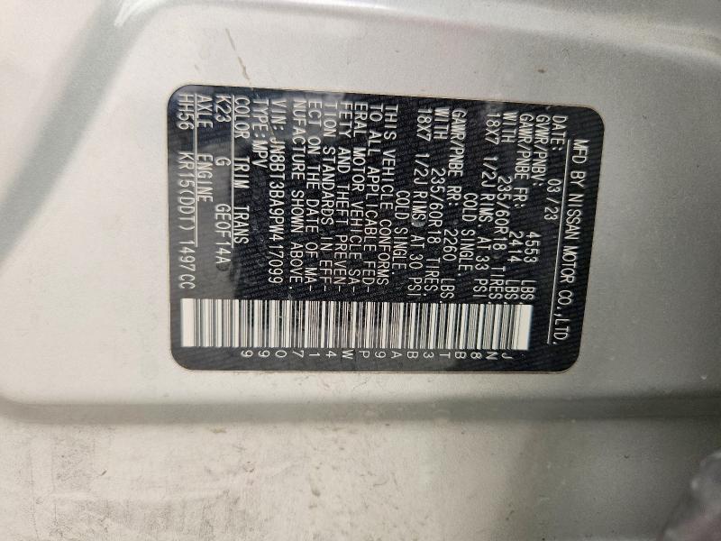 Продажа на аукционе авто 2023 Nissan Rogue, vin: JN8BT3BA9PW417099, номер лота: 66397216