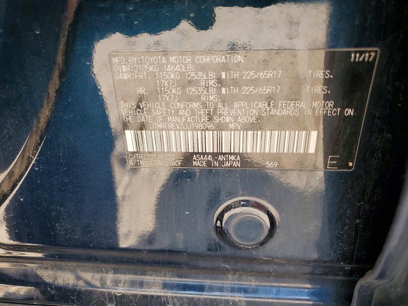 Aukcja sprzedaży 2018 Toyota Rav4, vin: JTMRFREV3JJ198096, numer aukcji: 65653256