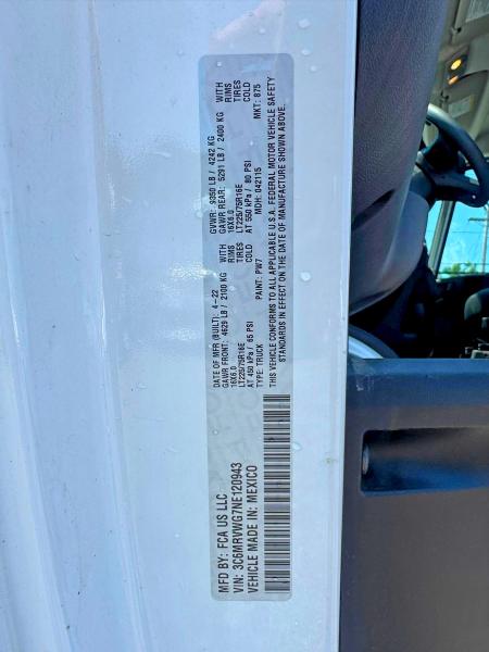 Продаж на аукціоні авто 2022 Ram Promaster 3500, vin: 3C6MRVWG7NE120943, номер лоту: 67100066