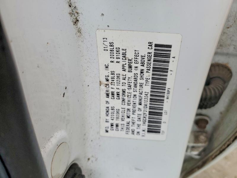 Продажа на аукционе авто 2013 Honda Accord, vin: 1HGCR2F31DA103042, номер лота: 62707776
