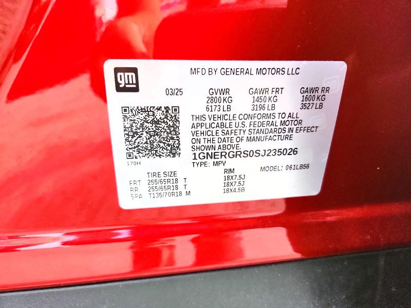 Продажа на аукционе авто 2025 Chevrolet Traverse, vin: 1GNERGRS0SJ235026, номер лота: 66006766