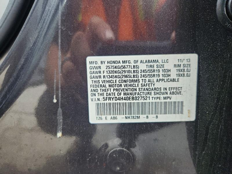 2014 Acura Mdx მანქანა იყიდება აუქციონზე, vin: 5FRYD4H40EB027521, აუქციონის ნომერი: 66217416