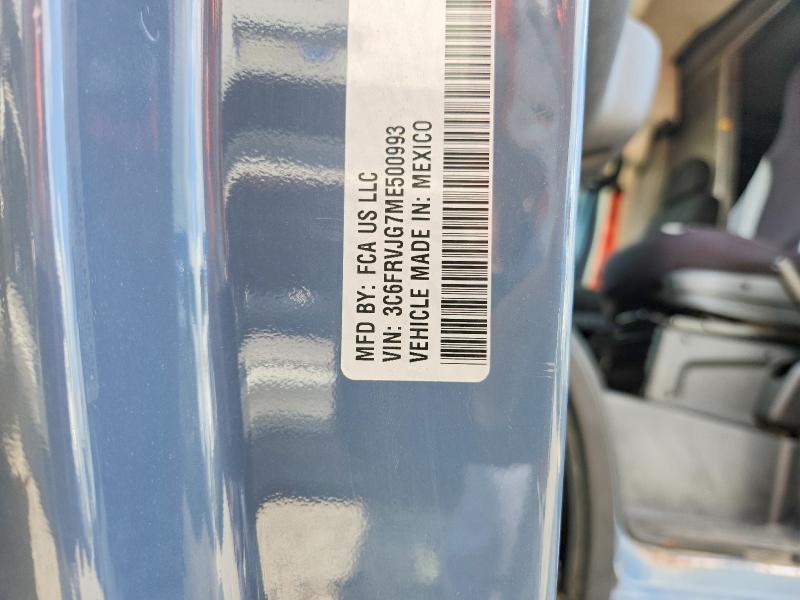 2021 Ram Promaster 3500 მანქანა იყიდება აუქციონზე, vin: 3C6FRVJG7ME500993, აუქციონის ნომერი: 59809726
