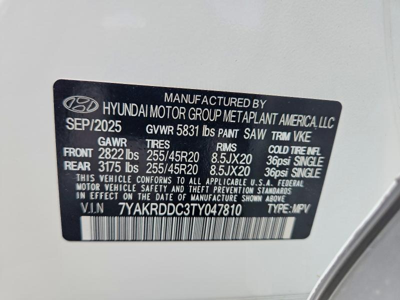 64663116 :رقم المزاد ، 7YAKRDDC3TY047810 vin ، 2026 Hyundai Ioniq 5 مزاد بيع