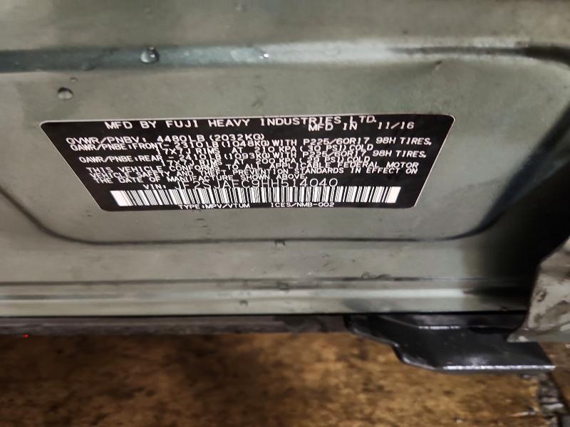 Aukcja sprzedaży 2017 Subaru Forester, vin: JF2SJAEC9HH514040, numer aukcji: 63614976