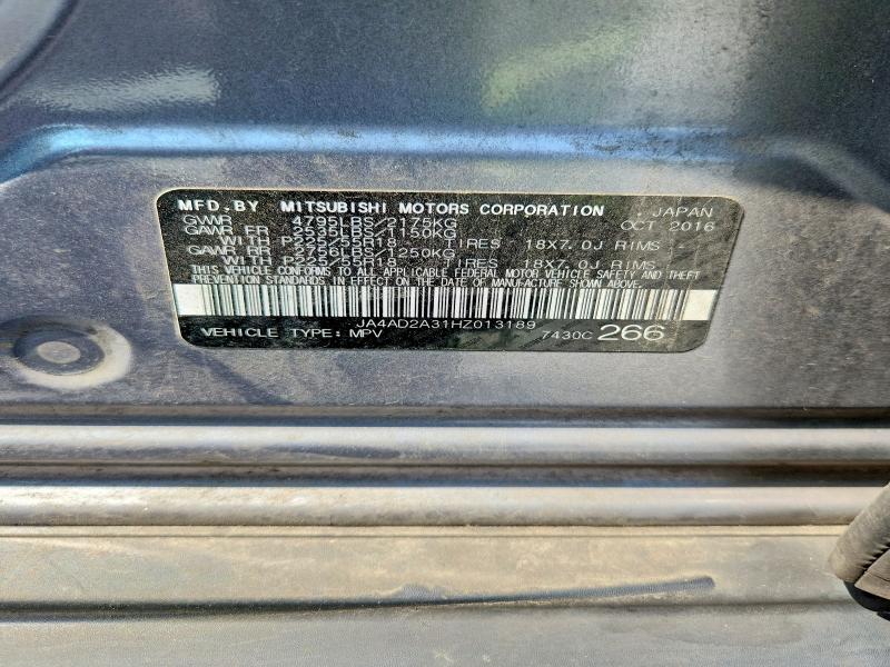 Aukcja sprzedaży 2017 Mitsubishi Outlander, vin: JA4AD2A31HZ013189, numer aukcji: 65747656