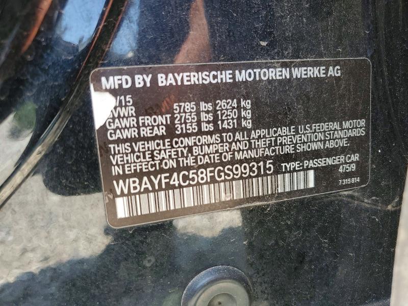Продажа на аукционе авто 2015 Bmw 740, vin: WBAYF4C58FGS99315, номер лота: 65116796
