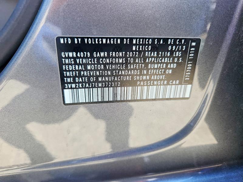 Aukcja sprzedaży 2014 Volkswagen Jetta, vin: 3VW2K7AJ7EM372312, numer aukcji: 65889056