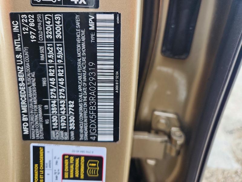 Aukcja sprzedaży 2024 Mercedes-benz Eqs Suv, vin: 4JGDX5FB3RA029319, numer aukcji: 63643576