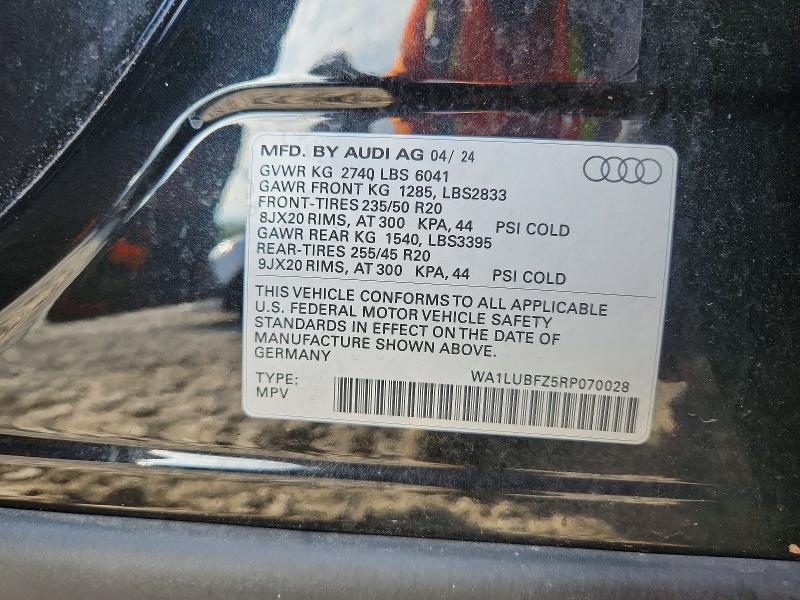 Aukcja sprzedaży 2024 Audi Q4 E-tron, vin: WA1LUBFZ5RP070028, numer aukcji: 65611836