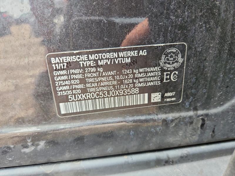 Aukcja sprzedaży 2018 Bmw X5, vin: 5UXKR0C53J0X93588, numer aukcji: 62926256