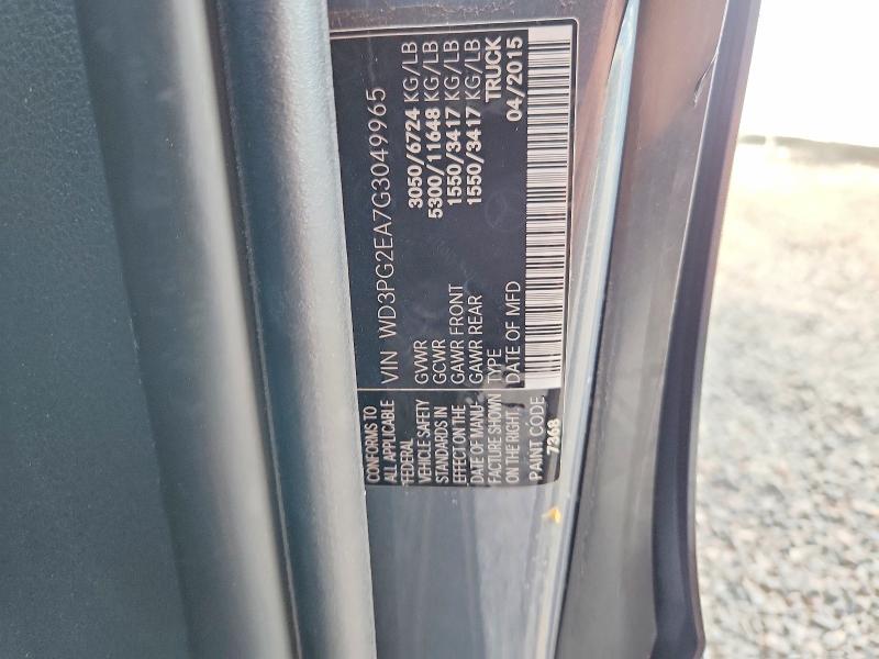65261886 :رقم المزاد ، WD3PG2EA7G3049965 vin ، 2016 Mercedes-benz Metris مزاد بيع