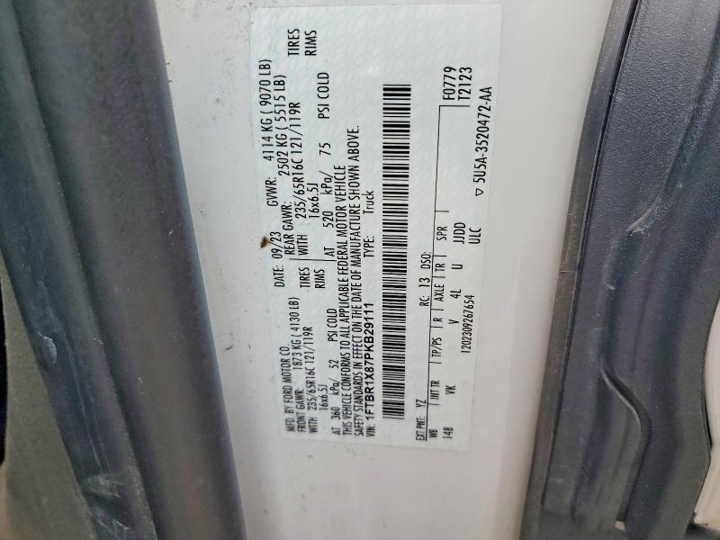 Aukcja sprzedaży 2023 Ford Transit, vin: 1FTBR1X87PKB29111, numer aukcji: 63384556