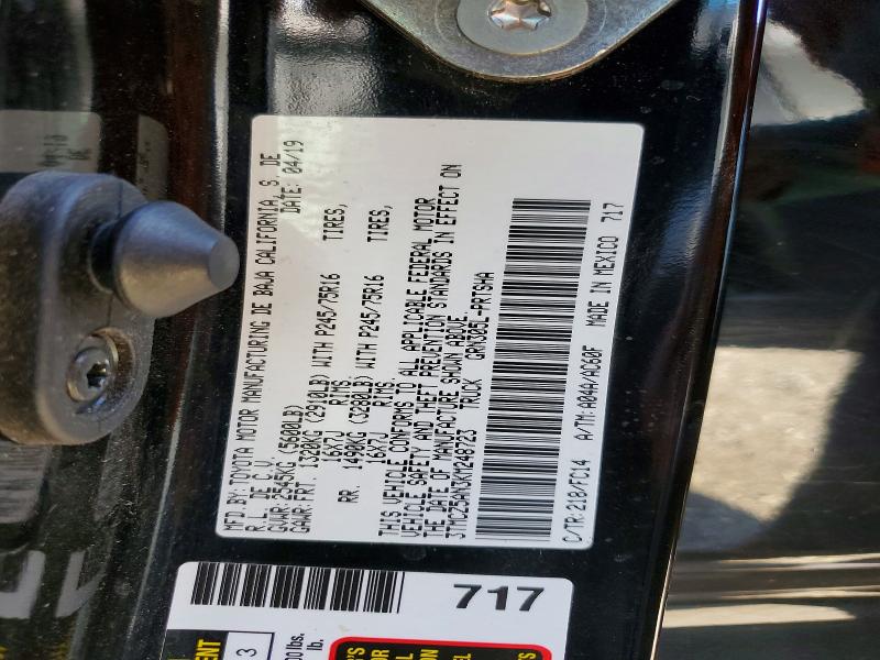 Aukcja sprzedaży 2019 Toyota Tacoma, vin: 3TMCZ5AN3KM248723, numer aukcji: 65458166