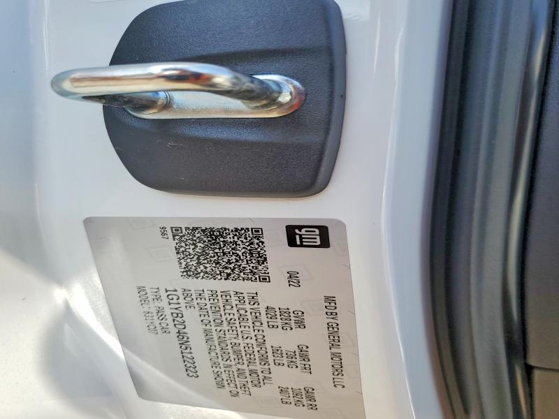 66134686 :رقم المزاد ، 1G1YB2D46N5122323 vin ، 2022 Chevrolet Corvette مزاد بيع