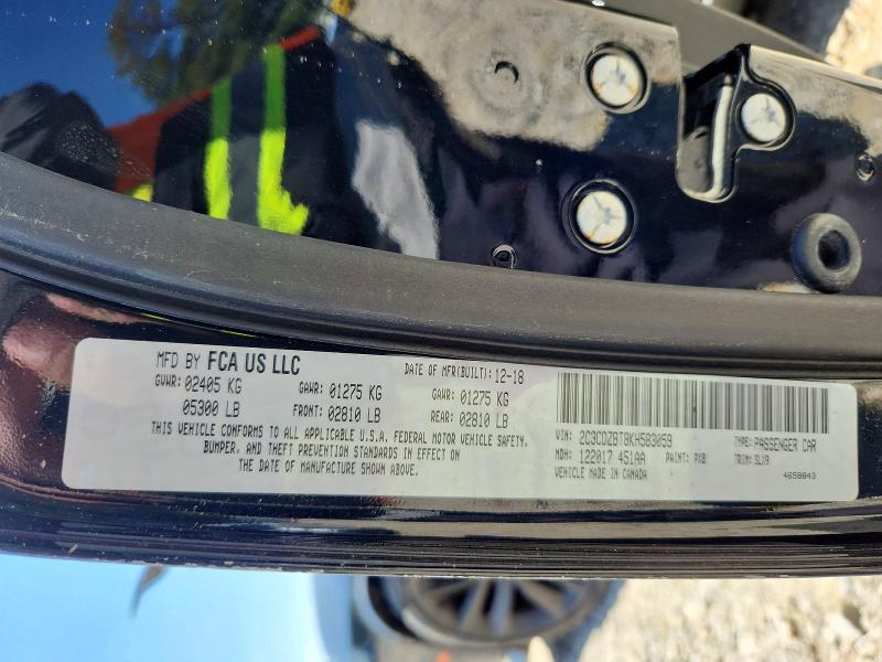 Продаж на аукціоні авто 2019 Dodge Challenger, vin: 2C3CDZBT8KH583059, номер лоту: 66102916