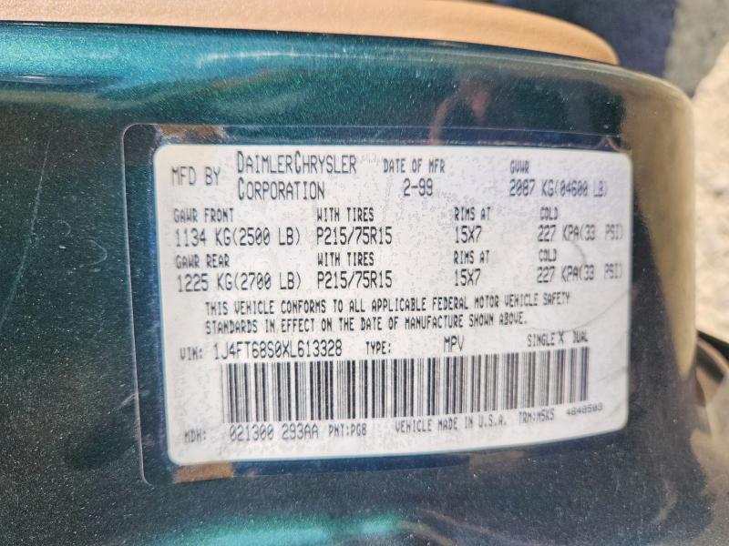 1999 Jeep Cherokee მანქანა იყიდება აუქციონზე, vin: 1J4FT68S0XL613328, აუქციონის ნომერი: 63601786