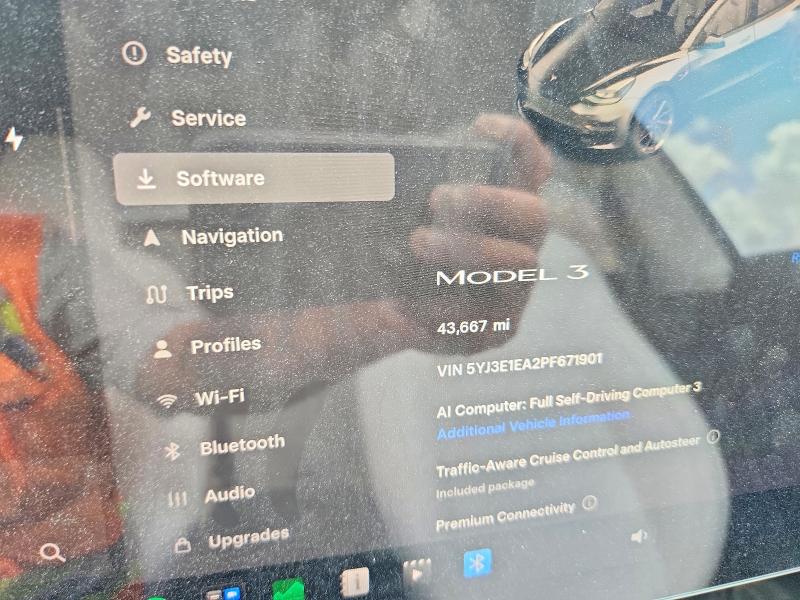 65170606 :رقم المزاد ، 5YJ3E1EA2PF671901 vin ، 2023 Tesla Model 3 مزاد بيع