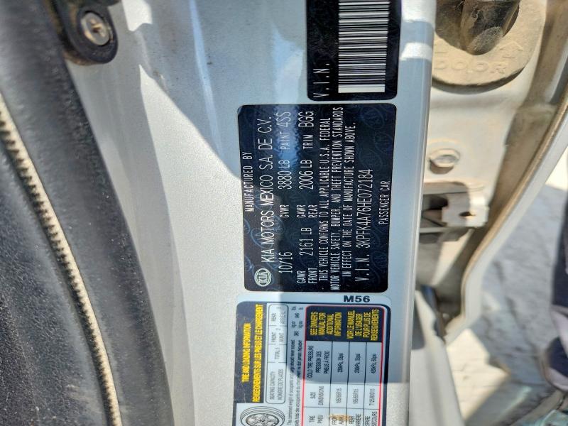 64133376 :رقم المزاد ، 3KPFK4A76HE072184 vin ، 2017 Kia Forte مزاد بيع