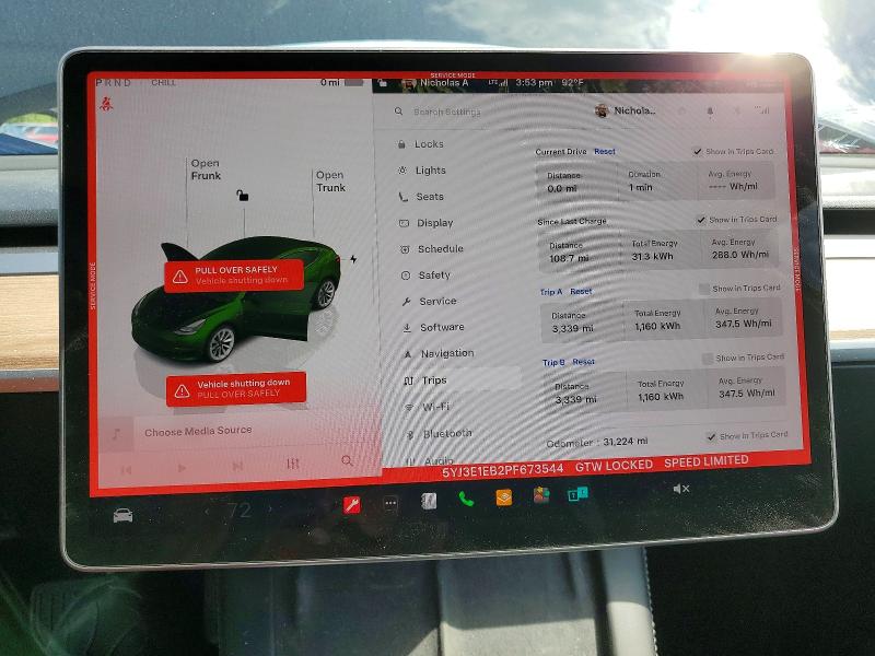 Aukcja sprzedaży 2023 Tesla Model 3, vin: 5YJ3E1EB2PF673544, numer aukcji: 63934966