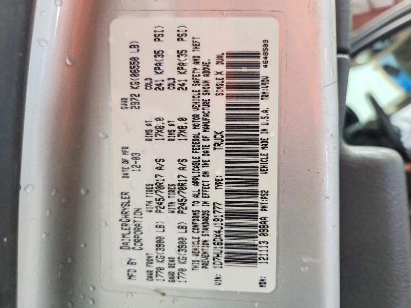 63384566 :رقم المزاد ، 1D7HU16DX4J191777 vin ، 2004 Dodge Ram 1500 مزاد بيع